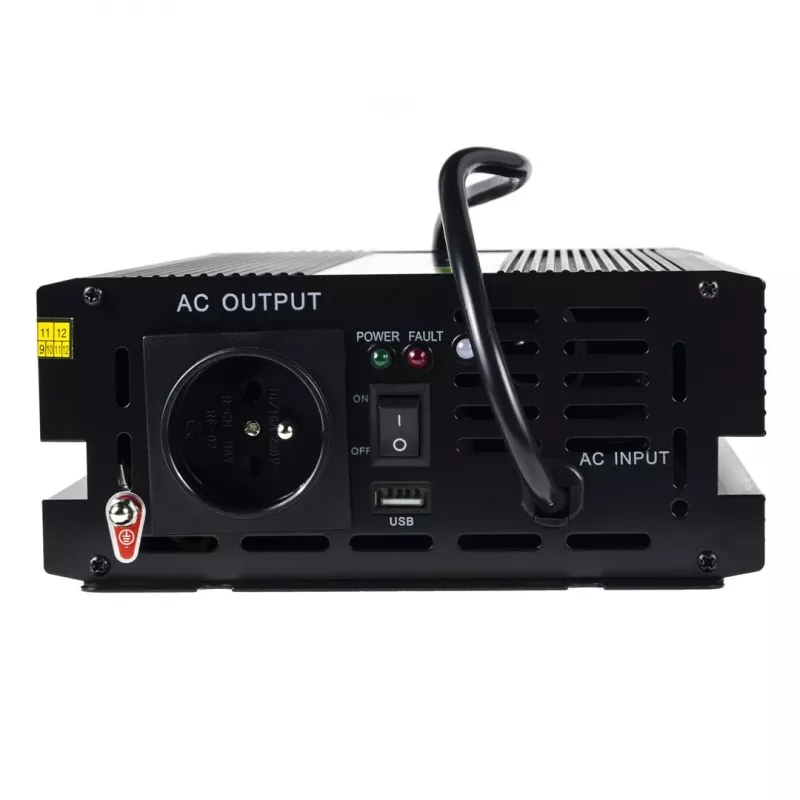 Conversor de tensão Green Cell INV07, DC 12 V para AC 230 V, 300 W, 50 Hz, ficha Type-C, preto