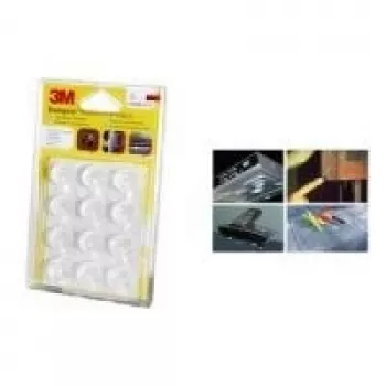 Batentes autoadesivos 3M Bumpon SJ5302BL, 7,9 x 2,2 mm, transparentes