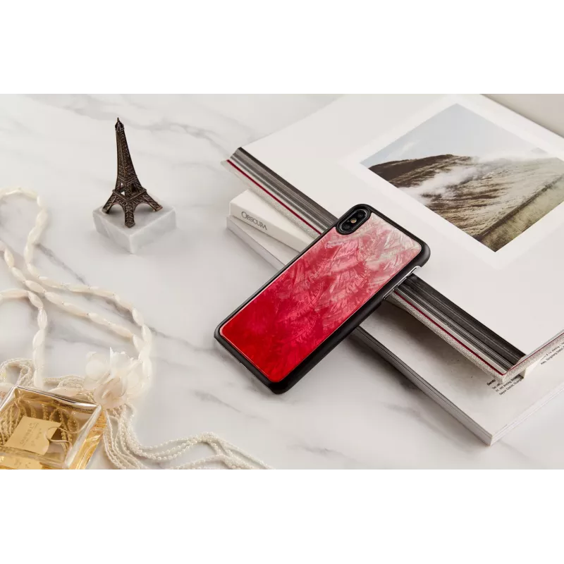 Capa para smartphone iKins para iPhone XS Max – lago rosa com detalhes pretos
