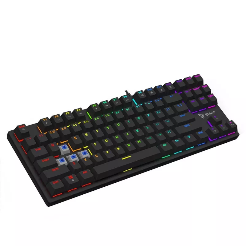 Teclado mecânico RGB Tempest X2 Outemu Blue Savio Savgk-tempest X2 Bl