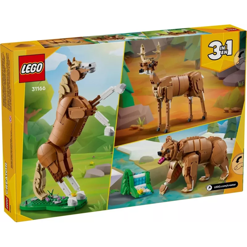 Brinquedo de construção LEGO Creator 3-in-1 Cavalo Majestoso 31166 – 685 peças, a partir dos 9 anos, tamanho do modelo 80×240×230 mm