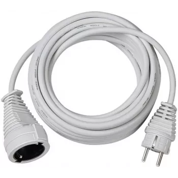 brennenstuhl H05VV-F 3G1,5 - Cabo de extensão de energia - CEE 7/4 (F) para CEE 7/7 (M) - 10 m - branco