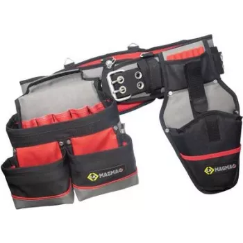 Cinto de ferramentas c.k magma MA2738 com 3 bolsas — bolsa de cintura profissional para ferramentas