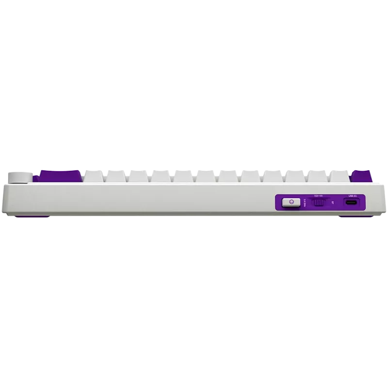 LORGAR KBP70MW, Teclado de gaming mecânico sem fios 65% Pro, branco, layout EN