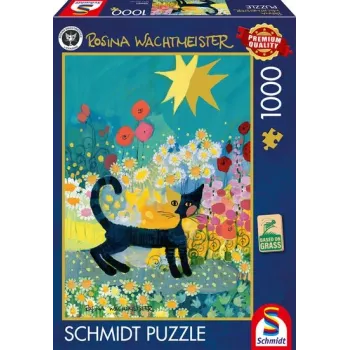 Rosina Wachtmeister: Gato no Sea of Flowers, Puzzle 1000 peças