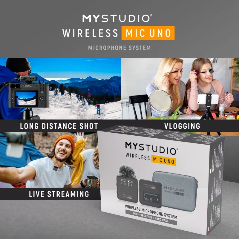 Microfone Easypix MyStudio Wireless Mic Uno 62023