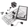 Placa de distribuição de bomba EK Water Blocks EK-QuantumX Loophole D5 PWM preto plexiglas