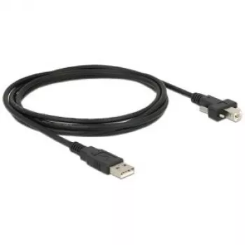Cabo USB DeLOCK 2m USB 2.0 USB A USB B preto