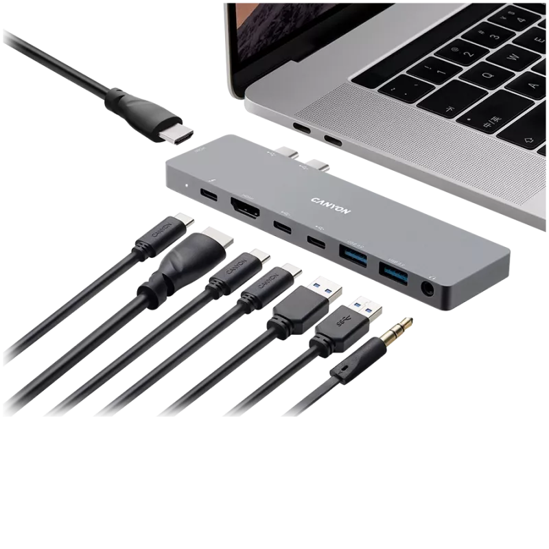 Docking station de carregamento 2xTB - 2xHDMI 2xUSB 3.0 2xUSB-C jack