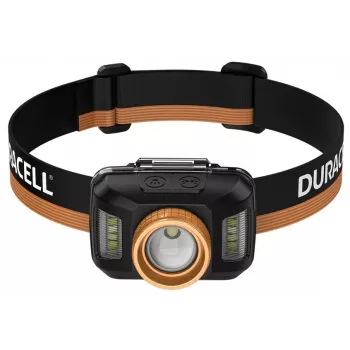 Caixa de oferta Duracell DH850R lanterna de cabeça preta, laranja