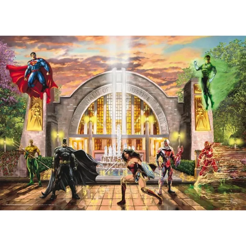 Thomas Kinkade Studios: DC Justice League - Hall Of Justice, Puzzle 1000 peças