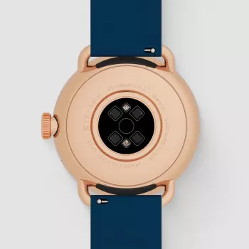 Withings ScanWatch 2 - relógio com ECG, frequência cardíaca, SpO2, monitorização de atividade e sono (38 mm, azul ouro rosa)
