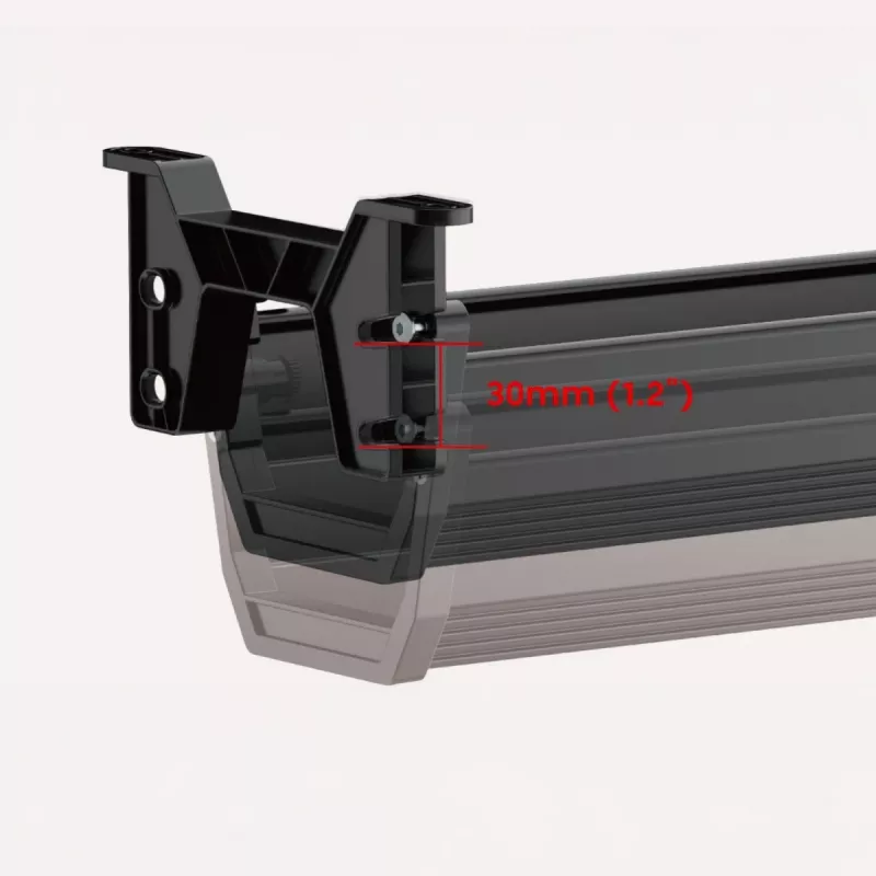 Calha para cabos para secretária MACLEAN MC-106B — preto, ABS, carga máxima 5 kg