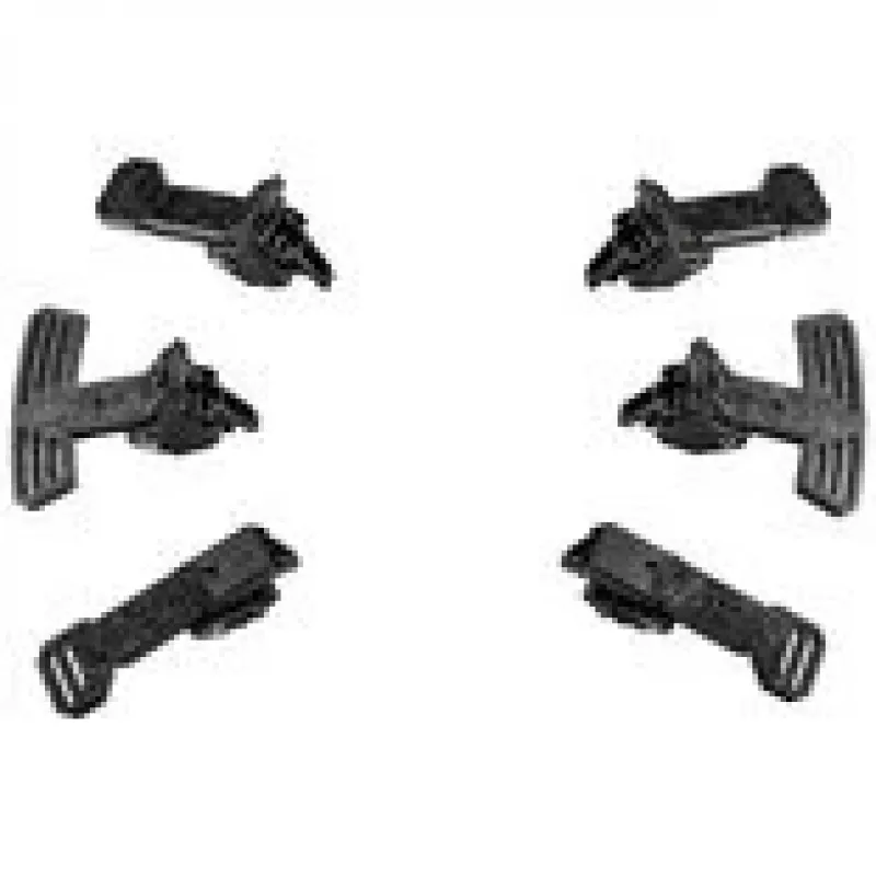 Kit de patilhas de carbono Asetek SimSports - preto