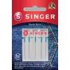 Agulhas de máquina de costura SINGER Denim 90/14, pack de 5 – para tecidos pesados (denim, lona)