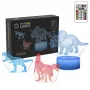 Lâmpada LED de mesa MANTA SNL117RGB decoração de luz 3D dinossauro RGB