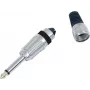 Ficha jack mono de 6,3 mm Omnitronic, modelo 30200694, conector de áudio niquelado