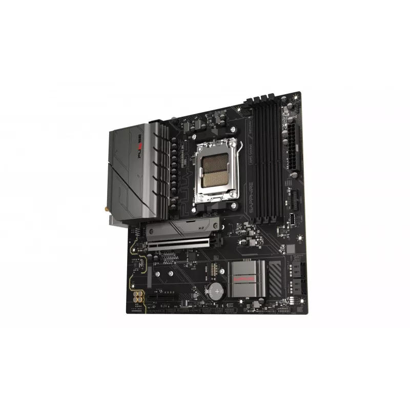 Motherboard Sapphire PULSE B850M WIFI — AMD B850 micro ATX, Socket AM5, DDR5 até 7600 MHz, 4 DIMM, 192 GB, Wi-Fi 6, 2.5GbE