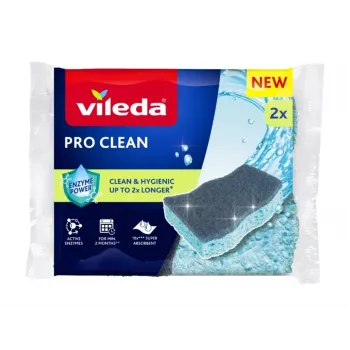Esponja abrasiva de viscose com enzimas Vileda Pro Clean 2 unid.