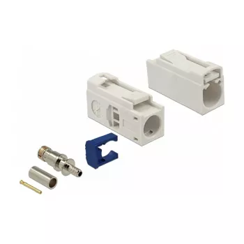 Conector de fio DeLOCK 89686 FAKRA B azul creme aço inoxidável