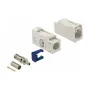 Conector de fio DeLOCK 89686 FAKRA B azul creme aço inoxidável