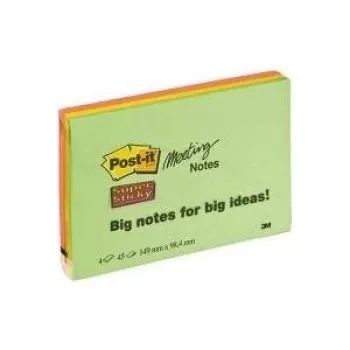 Notas adesivas 3M Post-it Notes Super Sticky Meeting (6445-4SS)