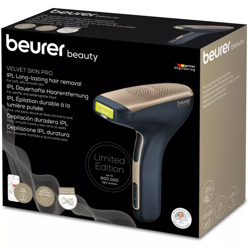 IPL 8800 VELVET SKIN PRO, depiladora dourada