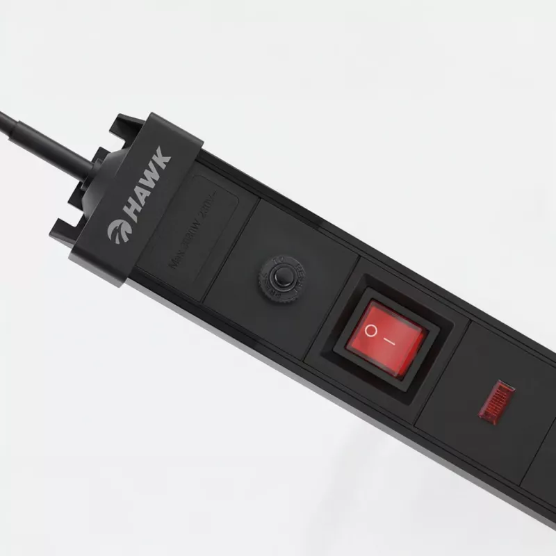 Extensão com proteção contra sobretensão Hawk HWPS503BK 3m com cabo de 3 m