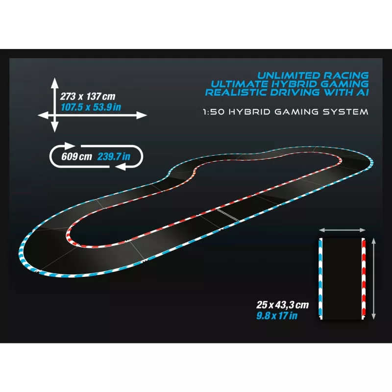 Conjunto de carro de corrida e pista Carrera 50050002 preto azul amarelo 12+