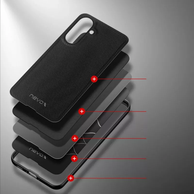 StyleShell NYLO, capa de telemóvel preta, Samsung Galaxy A36 5G