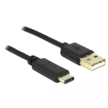 Cabo USB DeLOCK 2m USB2.0-A/USB2.0-C Preto