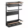 Maclean MC-910 prateleira magnética para frigorífico/máquina de lavar, preto