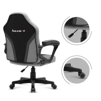 Cadeira gaming para crianças Huzaro HZ-Ranger 1.0 cinzenta Mesh, cinzenta e preta