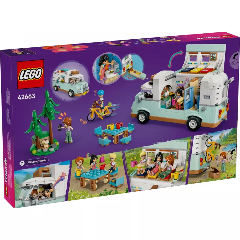 Conjunto LEGO Motor Home 42663 — autocaravana LEGO Friends, 778 peças, 3 mini bonecos, a partir de 7 anos