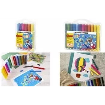 Marcadores de feltro EBERHARD FABER Colori cores sortidas, 12 unid. (551213)