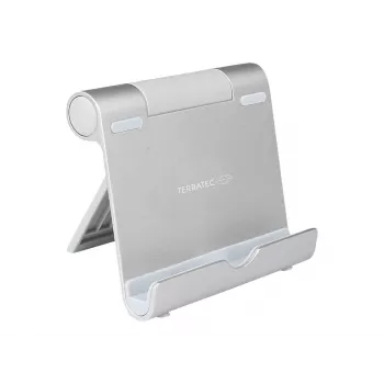 TERRATEC iTab S - Suporte para telemóvel / tablet - alumínio - prateado - suporte de mesa (219727)