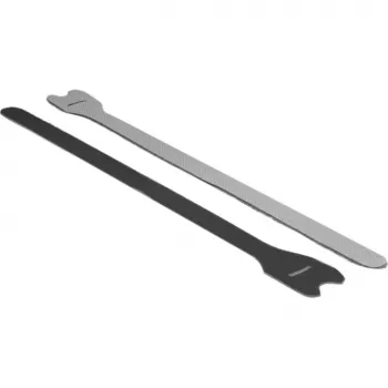 DeLOCK - fecho de velcro - 30cm - preto (pack de 10) (18688)