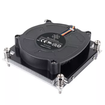 Dissipador de CPU SILVERSTONE SST-XE01-1700A — ventoinha de 8 cm, 1000–5500 rpm, rolamento de esferas duplo, preto