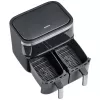 Fritadeira de ar quente Severin FR 2453 Double 3,25 L 2850 W preto prateado