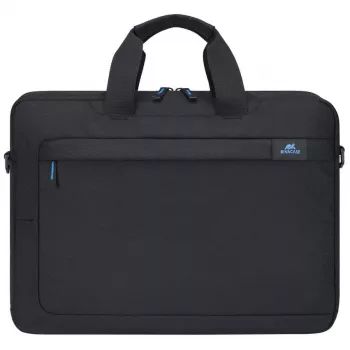 Pasta Rivacase 8036 40,6 cm 16 polegadas preto com pega e alça de ombro