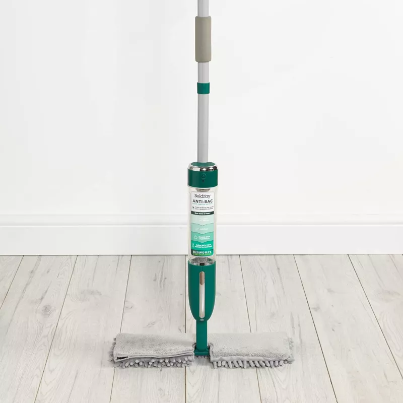 Beldray BEL01121-VDEEU7 esfregona com pulverizador antibacteriana, cartucho recarregável de 400 ml, verde