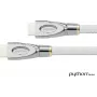 Cabo de ligação HDMI® 2.0 4K2K / UHD 60Hz, contactos banhados a ouro 24K, OFC, trança de nylon branca, 5m, Série PYTHON® (GC-M0165)