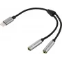 Cabo em Y para computador Renkforce USB 2.0 [1x USB-C macho - 2x fêmea] para - cabo - digital/dados