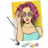 Conjunto de pintura Ravensburger CreArt ART Collection Canvas Edition — Lady in Pink (PopArt)