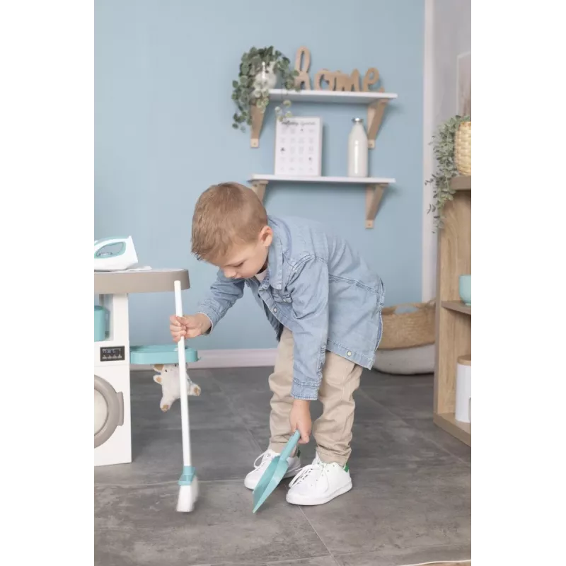 Smoby 311050 cozinha de brincar com área de lavandaria e acessórios