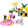 Brinquedo de construção LEGO Friends conjunto 42658 Festa na piscina com unicórnio e flamingo, figuras e acessórios