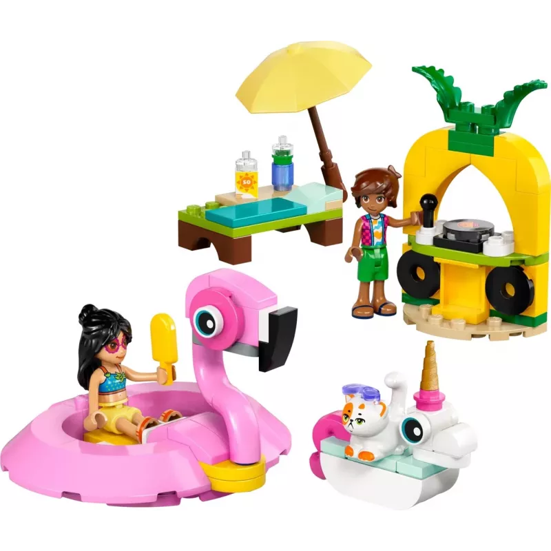 Brinquedo de construção LEGO Friends conjunto 42658 Festa na piscina com unicórnio e flamingo, figuras e acessórios
