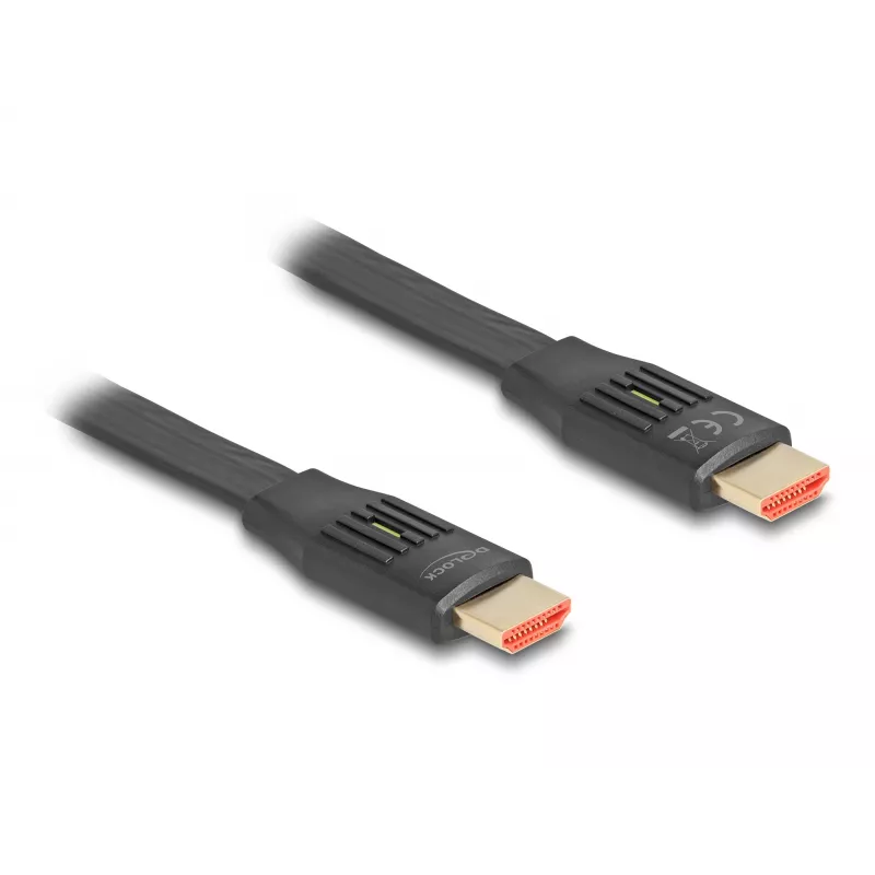 Cabo HDMI DeLOCK 5 m Tipo A macho para macho 48 Gbit/s preto