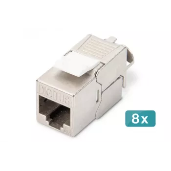 Módulo Keystone Digitus CAT 6A blindado sem ferramentas Módulo 8 unid.