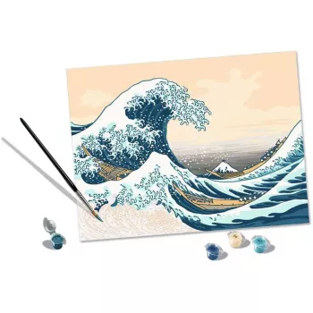 Conjunto de pintura Ravensburger CreArt ART Collection A Grande Onda Hokusai 23690 — Conjunto artístico de pintar por números